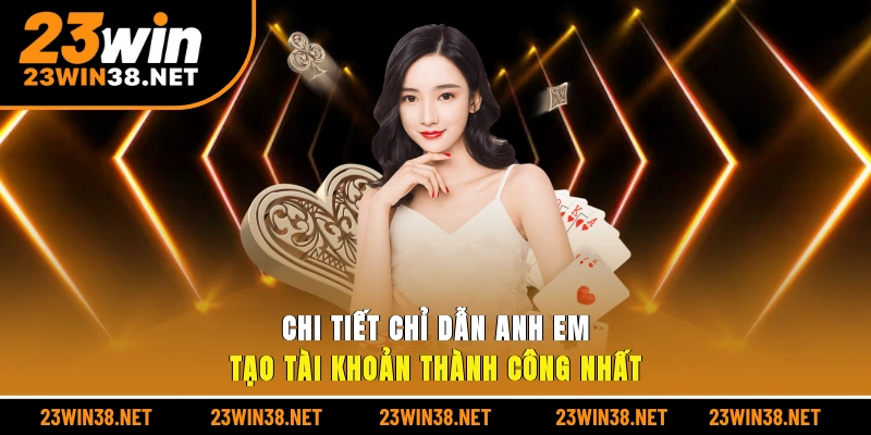 Chi tiết chỉ dẫn anh em tạo tài khoản thành công nhất